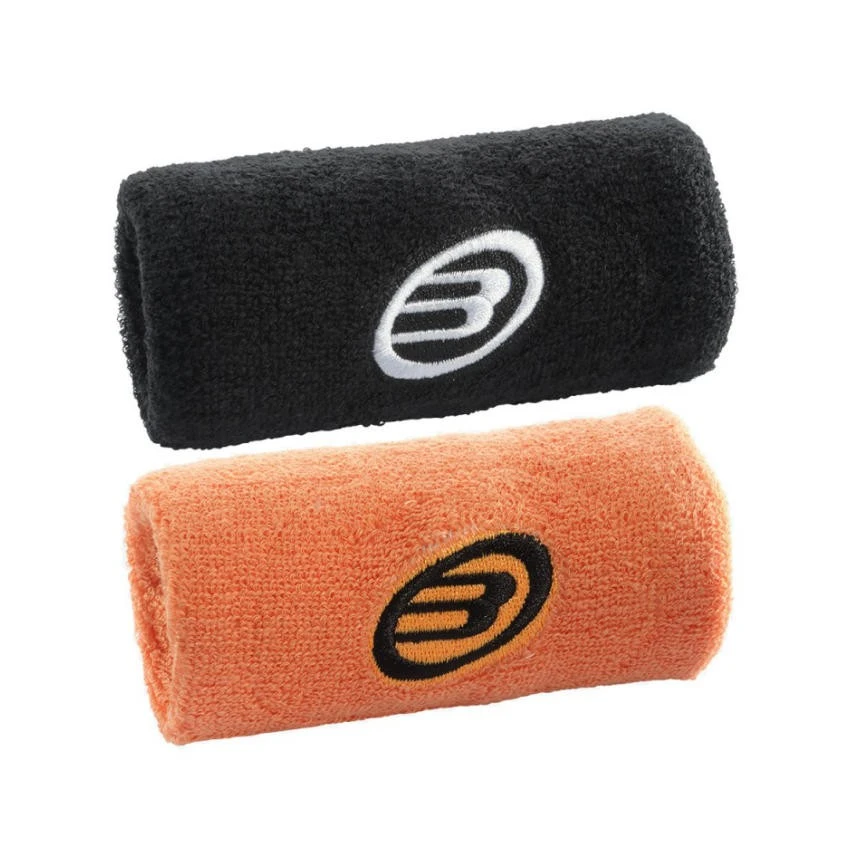 MUÑEQUERAS BULLPADEL BPMU233 NEGRA/NARANJA 2023 3 MUÑEQUERAS BULLPADEL BPMU233 NEGRA/NARANJA 2023